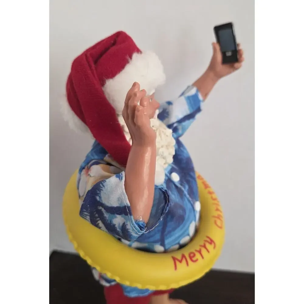 Merry Brite Santa Claus Figure Hawaiian Selfie Beach Christmas Decoration 11